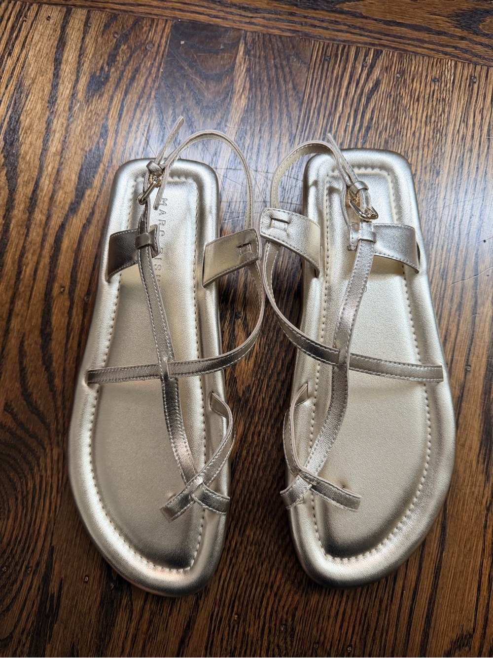Marc Fisher Metallic Gerty Ankle Strap Sandal 9